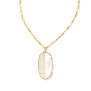 Kendra Scott Gold and White Pendant Necklace
